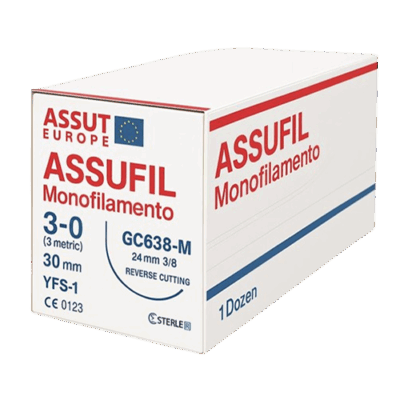 3-0 ASSUFIL MONOFILAMENTO Suture – 70 cm | FV533M
