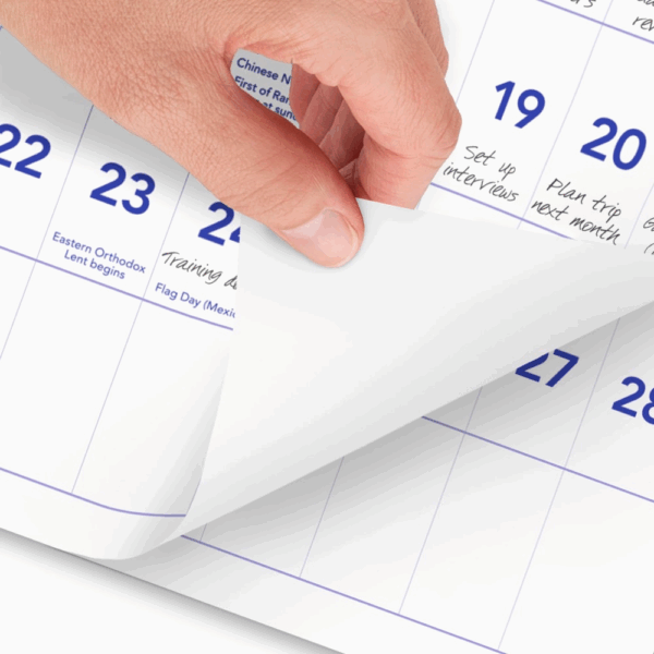 Three Month Reference Horizontal Wall Calendar, Large, 12" x 27" - Image 3